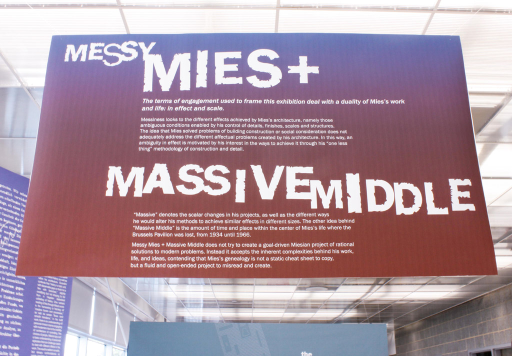 messy mies   massive middle is a pop-up exhibition centering on